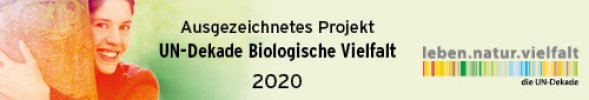 Banner Ausgezeichnetes Projekt der UN-Dekade Biologische Vielfalt 