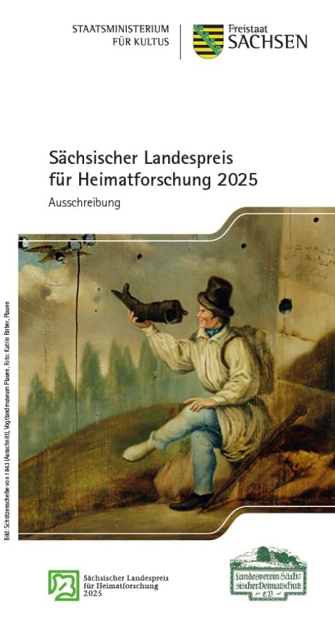 Titelblatt eines Flyers mit historischem Gemälde